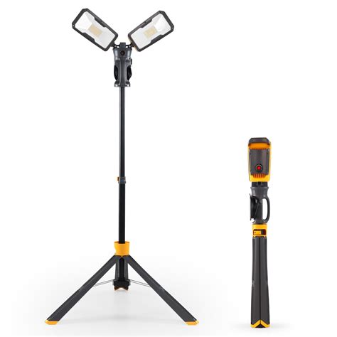 LUTEC ?Upgraded? 6290Max 11000 Lumen 92W Dimmable LED Work Light with Telescoping Tripod ...