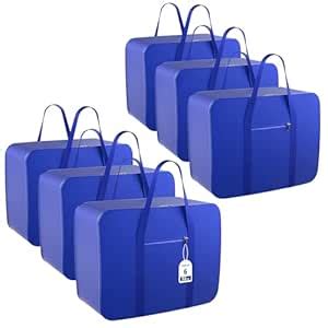 Kuber Industries Pack of 6 Nylon 72L Large King Size Underbed Storage ...