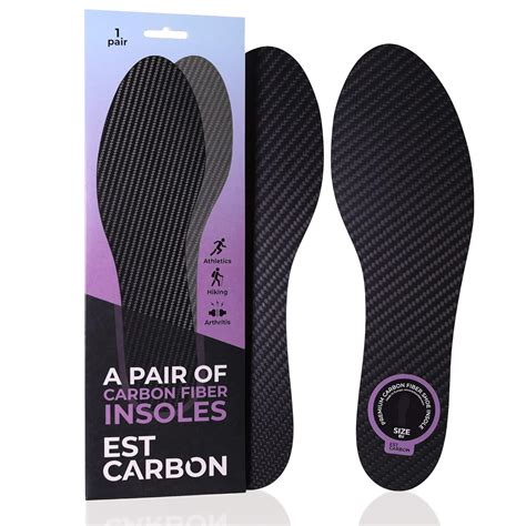 Carbon Fiber Insoles, 1 Pair, Rigid Shoe Inserts - Trekking, Hiking Insoles and Training Insoles ...