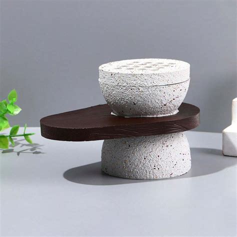 1pc Half-Sphere Stone Patterned Resin Incense Burner, Suitable For Home ...