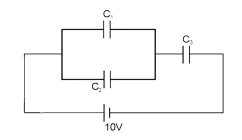 In the circuit shown the capacitors are` C_1 = 15mu F , C_2 = 10 mu F ...