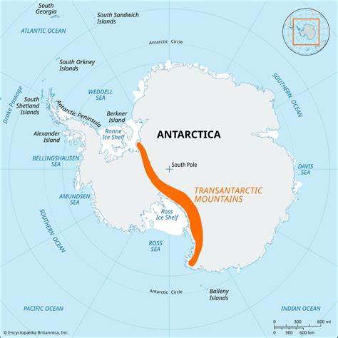 Transantarctic Mountains | Map, Highest Peak, Continent, Antarctica ...