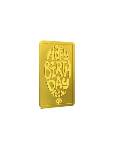 Aspect Bullion Happy Birthday Gold Bar Of 5 Grams in 24 Karat 999 Puri