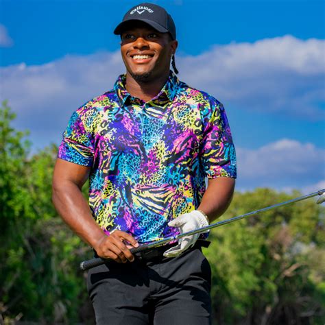 Wild Thing | Bright/Loud 80's Animal Print Style Golf Polo for Men ...