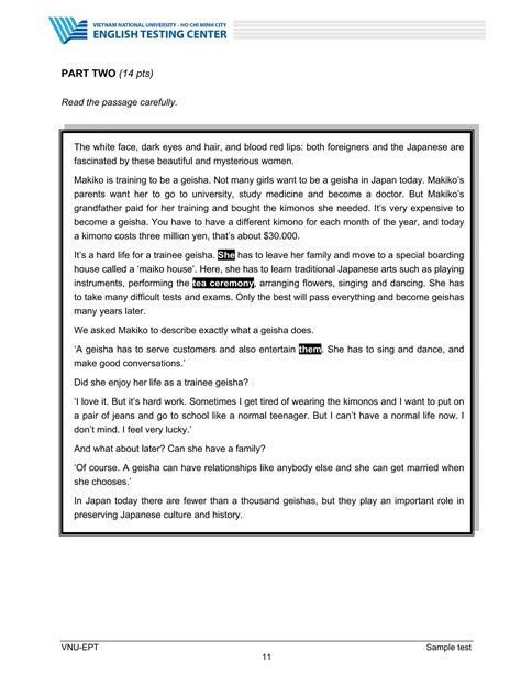 English sample test and key official version | PDF