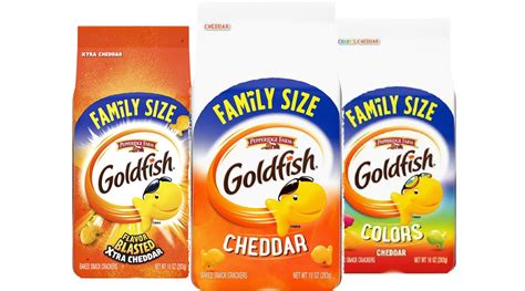 Pepperidge Farms Goldfish Crackers, Cheddar Crackers, Variety 3-Pack 10 ...