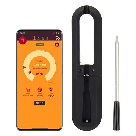 Smart Wireless Grill Thermometer Bluetooth Meat Thermometer Oven ...