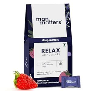 Man Matters Melatonin Sleep Gummies With 5mg Melatonin | Helps Regulate ...