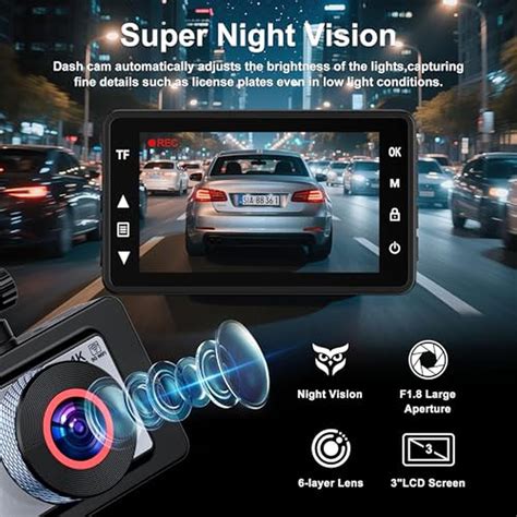 Dash Cam | Diamond Lark LF-D588 Dual Dash Cam 4K Ultra HD Front and ...