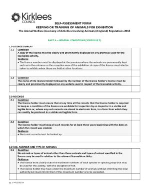 Fillable Online Keeping or Training Animals for Exhibition Self ...