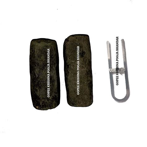 2 Pieces of Pure BRAJ Raj with a U-Shaped Tilak Stamp from VRINDAVAN ...