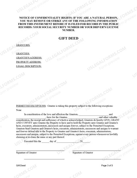 Texas Gift Deed - Two Individuals to One Individual - Texas Gift Deed ...
