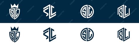 Sj js letter logo set design | Premium Vector