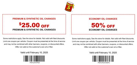50% off oil changes & more at Take 5 #take5 - The Coupons App®