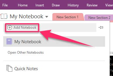 Image result for Add New Notebook to One Note