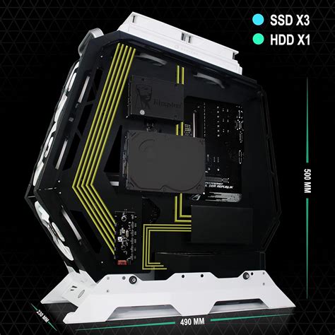 Buy KEDIERS PC Case - ATX Tower Tempered Glass Gaming Computer Open ...