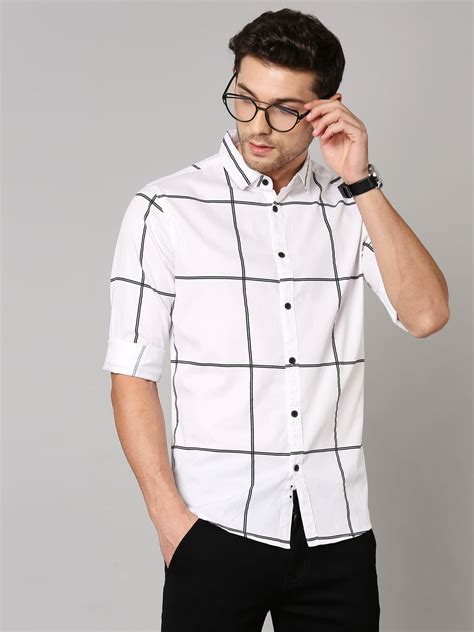 Men's Cotton Big Check Slim Fit Casual Shirt – DENNIS LINGO