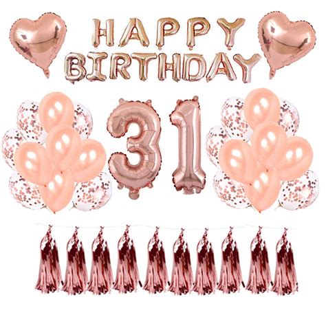 31th Birthday Decorations Banner Balloon,Number 31 Birthday Balloons ...