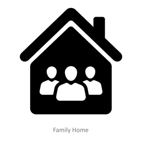 Family home and family icon concept | Premium Vector