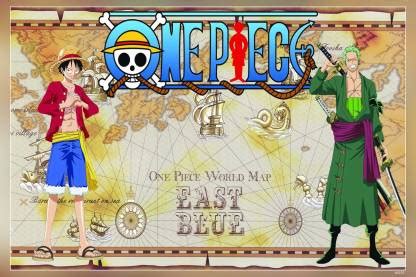 One Piece Anime Boys World Map Anime Matte Finish Poster Paper Print ...