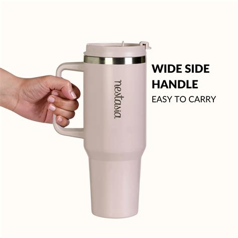 GripSip 40 Insulated Tumbler Bottle With Side Handle Rosy Taupe 1200ml ...