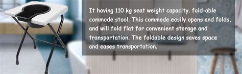PHYSIQO ® Premium Foldable Commode Stool With Safety Lock | 110 Kg ...