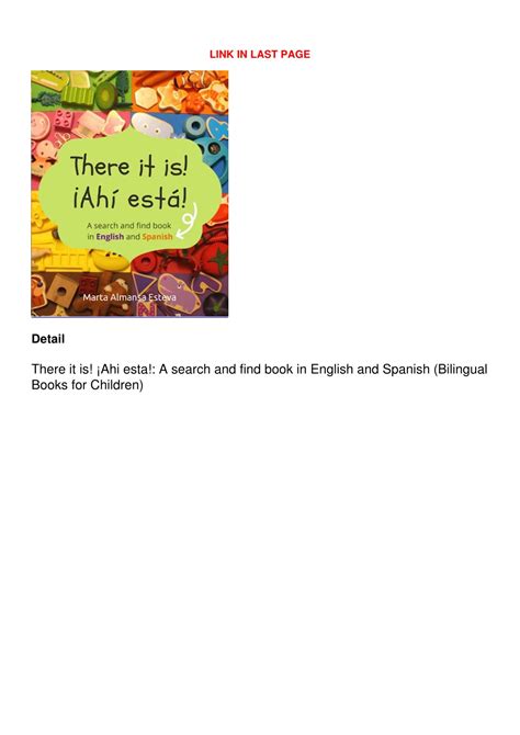 PPT - [PDF] DOWNLOAD There it is! ¡Ahi esta!: A search and find book in ...