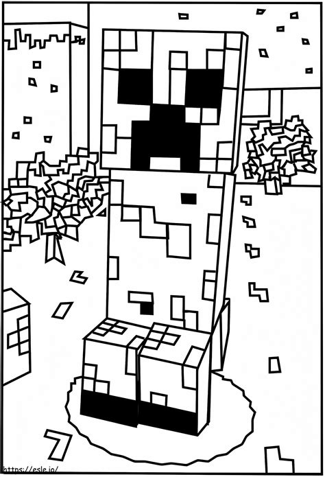 Minecraft Creeper Printable coloring page