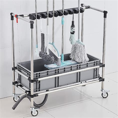 Mop Rack With Shelf at Troy Musselman blog