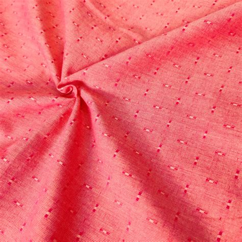 Pure Cotton Pink Tiny Leno Weave Woven Fabric – Sanskruti