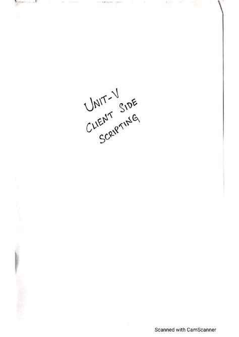 JavaScript Basics: Client-Side Scripting Overview (Unit 1 - HTML) - Studocu