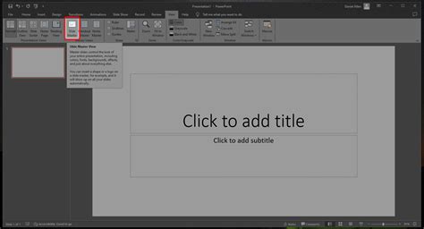 Rezultat imagine pentru PowerPoint View Tab