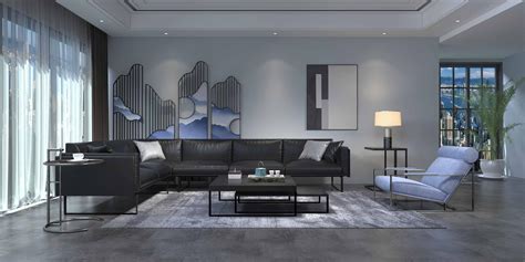 干净利落的线条、质感高级的家具,黑胡桃+黄铜色打造简约凝练的现代轻奢空间