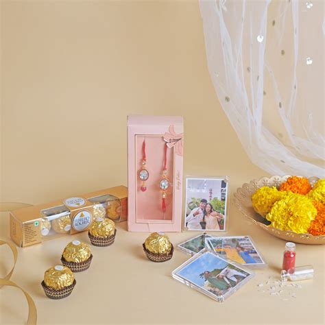 Unique Raksha Bandhan Hamper with Fridge Magnets, Chocolates & Designer ...