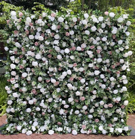 Aliflowers White Rose Hydrangea 5D Rolling Up Flower Wall Wedding - Ali ...