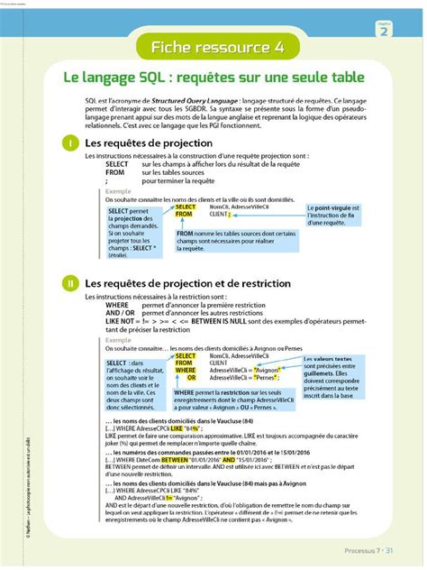 SQL Tutorial Francais 的图像结果