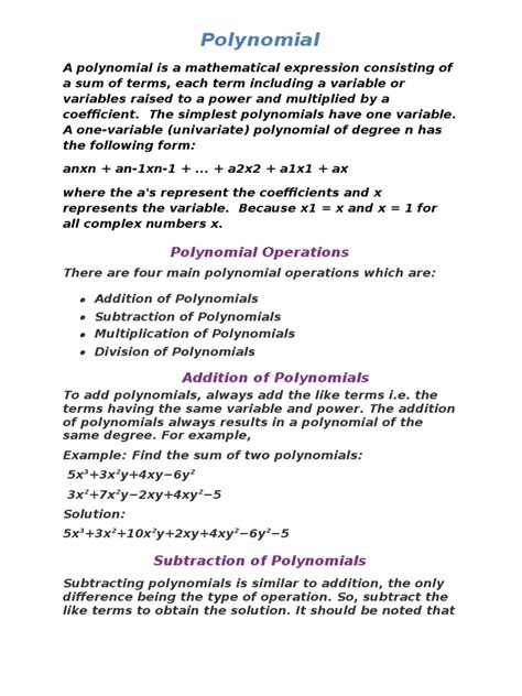 Image result for Polynomialsfull Chapter