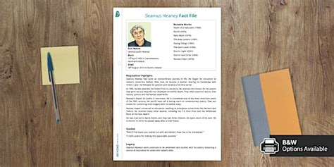 Seamus Heaney (Fact File)