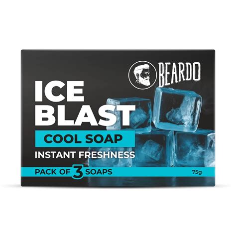 Buy Beardo Ice Blast Soap For Men 75G X 3 | Cooling Mint effect ...