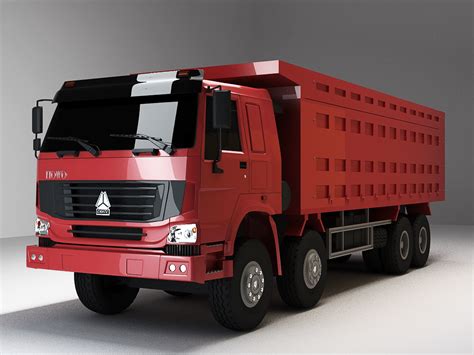 3d红色卡车模型,红色卡车3d模型下载_学哟网