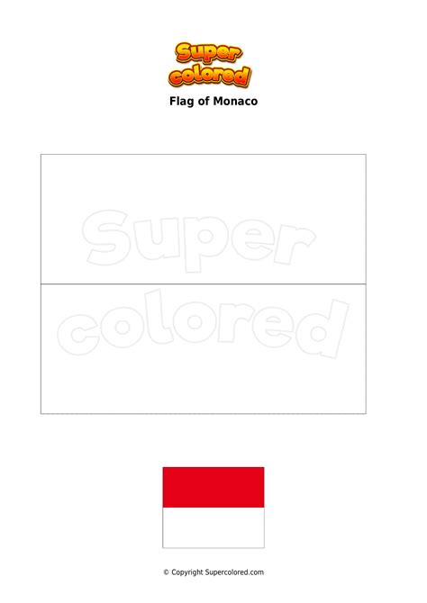 Coloring page Flag of Monaco