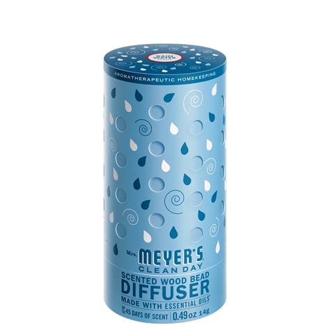 Mrs. Meyers Clean Day Rain Water Scented Wood Bead Diffuser, Made with ...