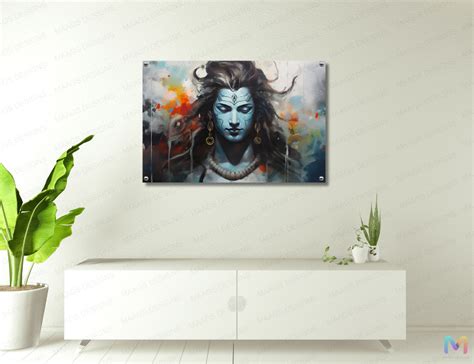 Lord Shiv - Sketch (Premium Acrylic Wall Poster) | Religious Wall Post ...