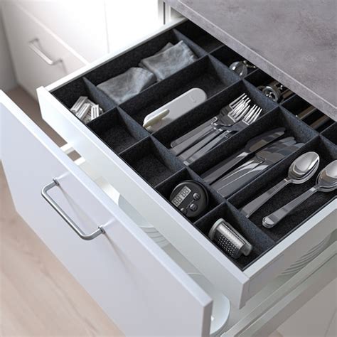 UPPDATERA adjustable organiser for drawer, grey, 60 cm (235/8") - IKEA