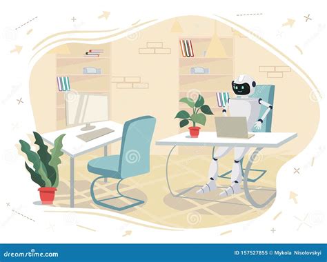 Robot Work On Computer with Table 的图像结果