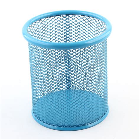 Generic Metal Home Office Cylindrical Shaped Pencil Eraser Pen Storage ...