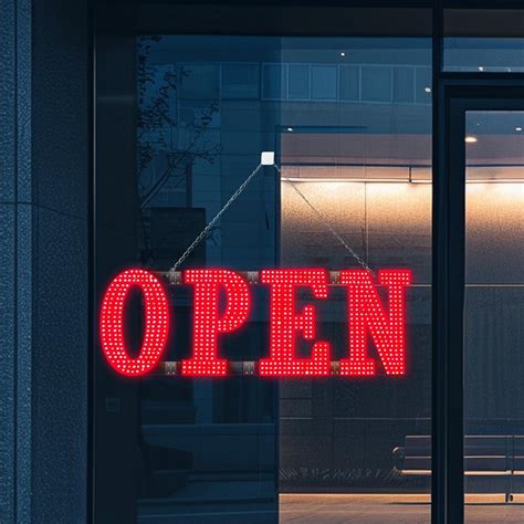 40"x14" Large LED Open Signs for Business, Unique Design Super Bright ...