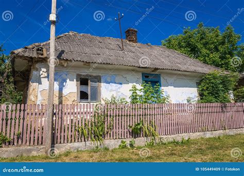 House in Ukrainian village stock image. Image of farm - 105449409