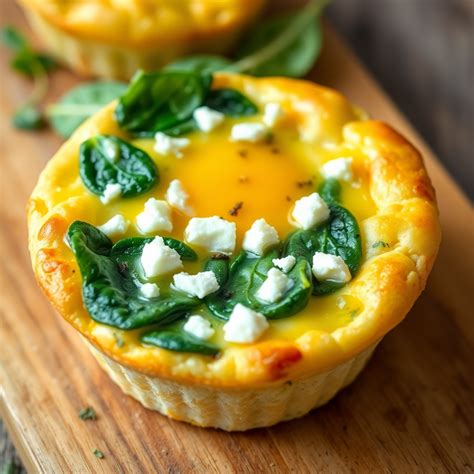 Herbed Spinach and Feta Egg Muffin Recipe | cookAIfood