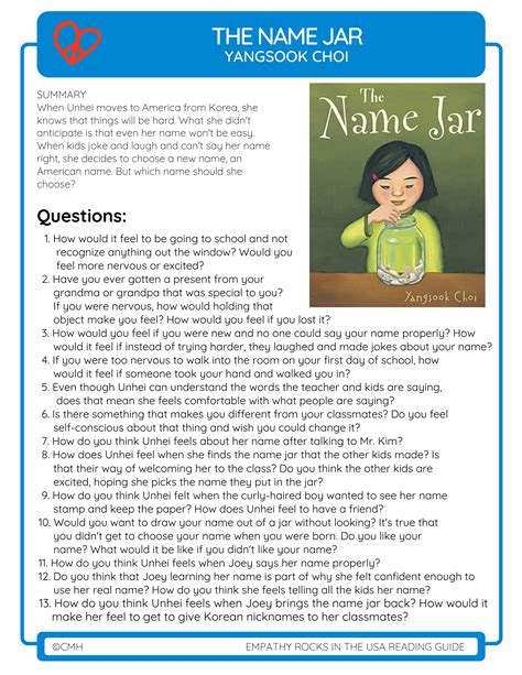 The Name Jar — I Choose Empathy